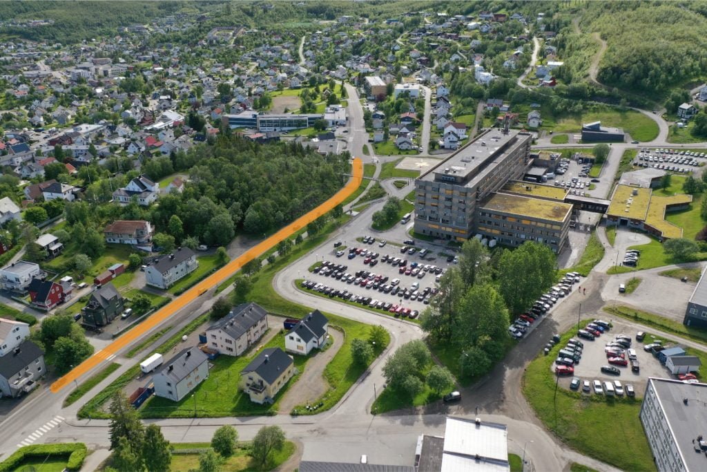 Veiarbeider frem til jul i forbindelse med det nye helsehuset.